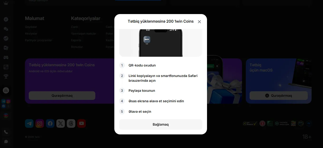 1win rəsmi yükləmək və Android-də quraşdırmaq